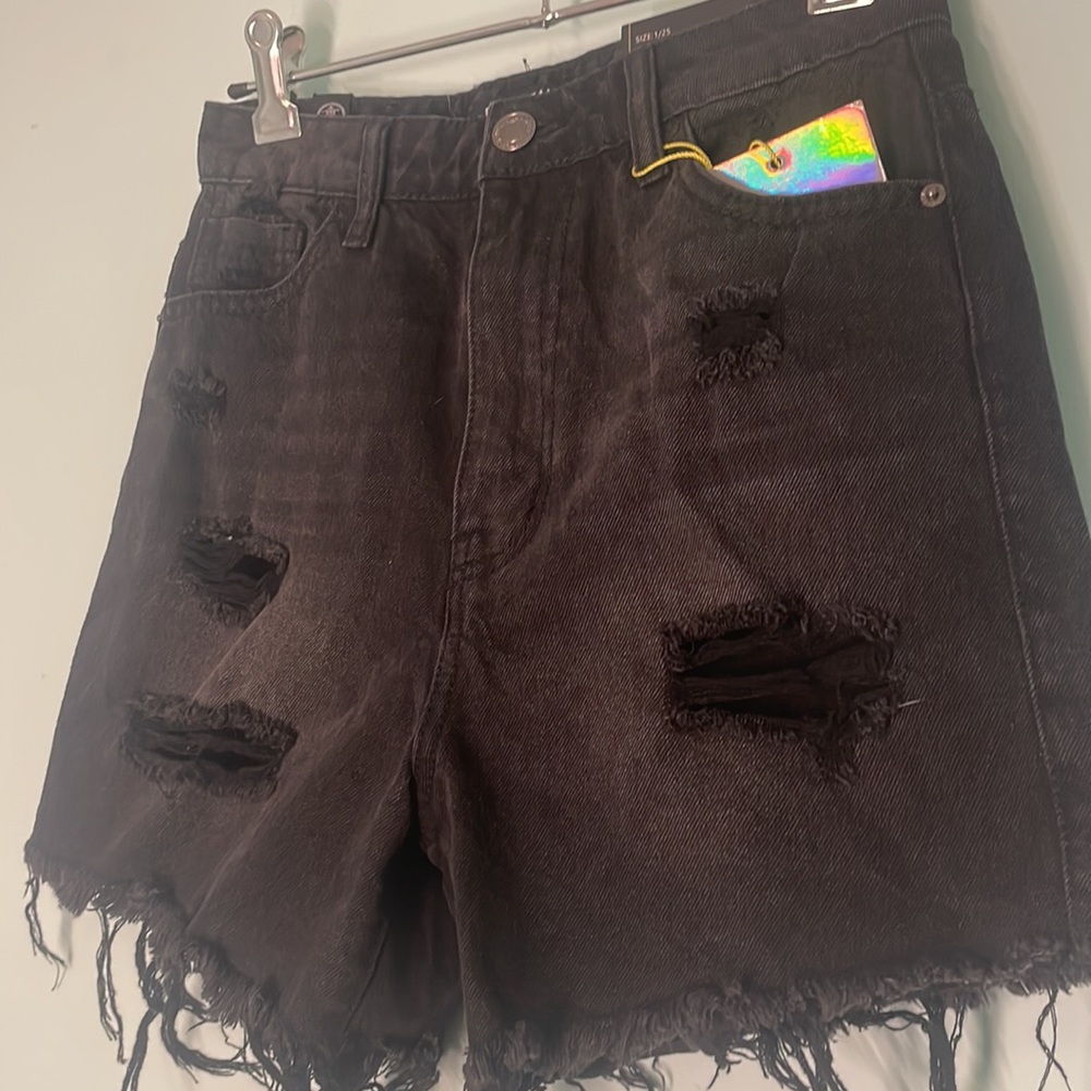 Black Distressed Daisy Dukes
